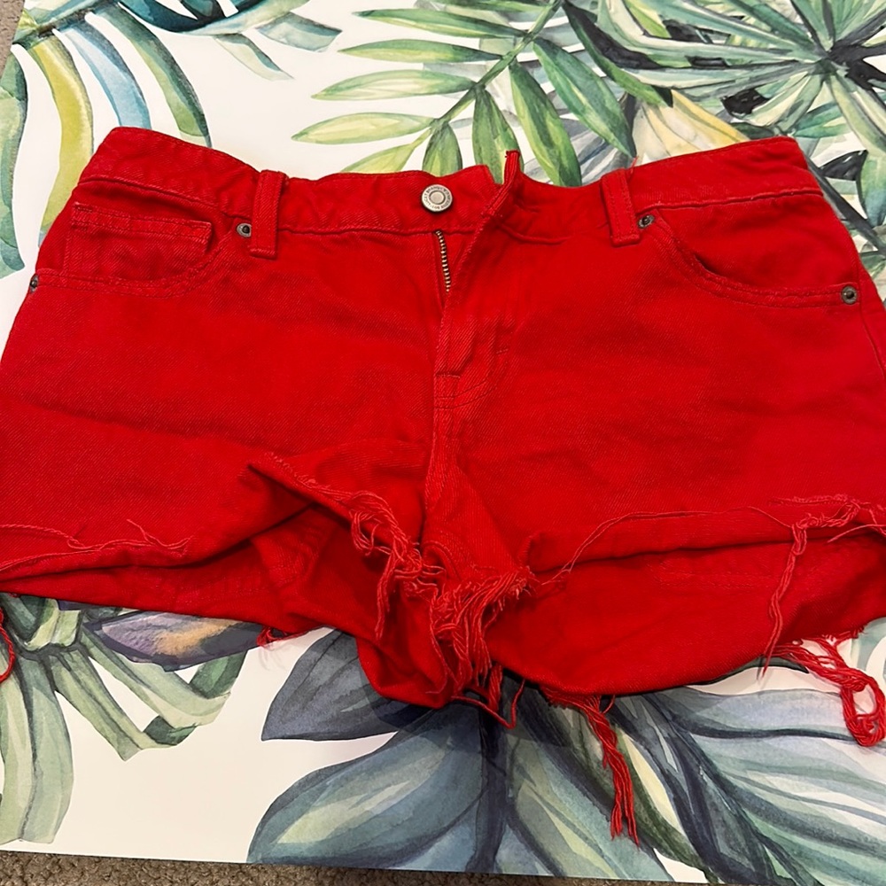 Lucky Brand Red Jean Shorts